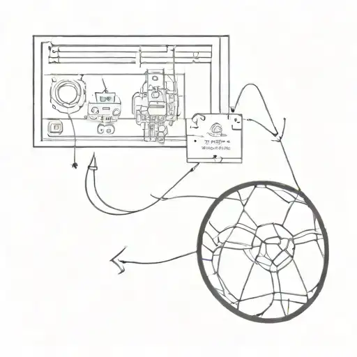 A Football-themed Tattoo Incorporating Elements Of Film And Travel
