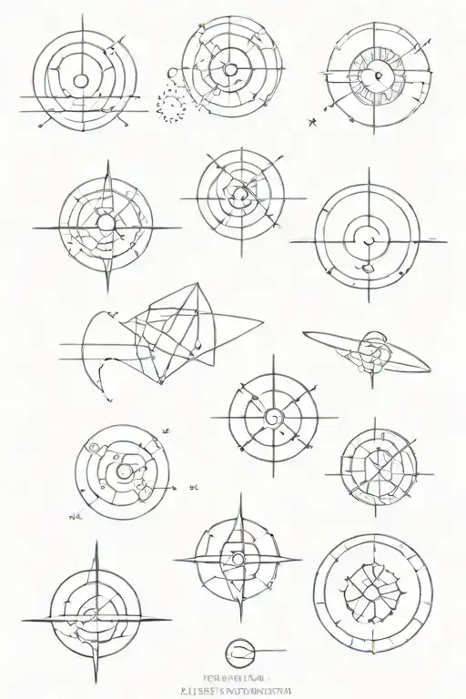Leo Capricorn Planets Compass Geometric