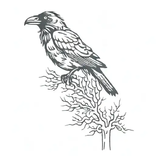 A Raven And A Tree