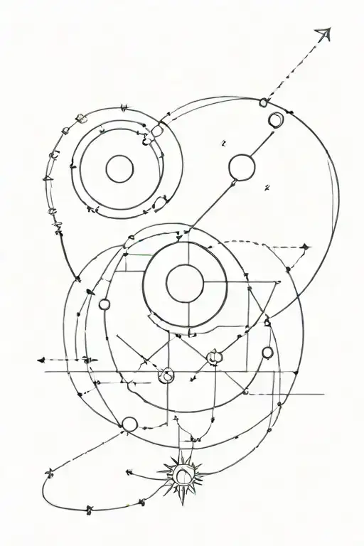 Leo Capricorn Planets Compass Symbols Intertwined