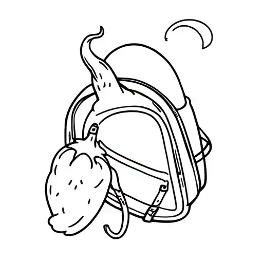 Cartoon Chili Pepper With Backpack