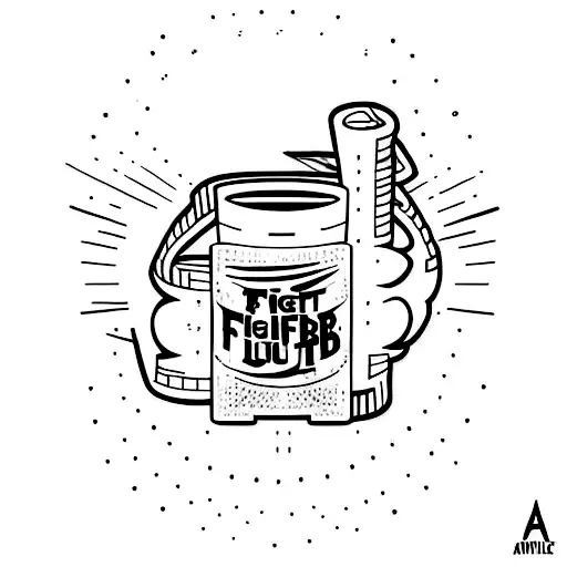 A Minimalist Tattoo Of The Fight Club Soap Bar With A Quote