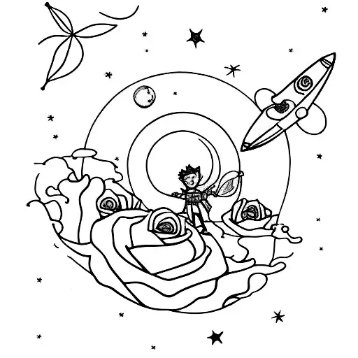The Little Prince By Antoine Saint Exupery With The Rose