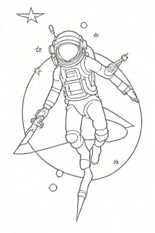 Astronaunt Space Surrounded