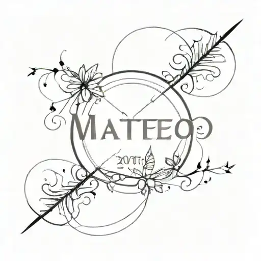 Matteo Name With Compas And 2024 Date