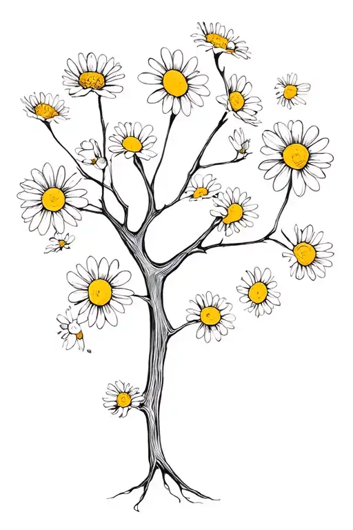 Poison Tree With Daisies Growing