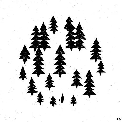 Pine Tree With Hexagon