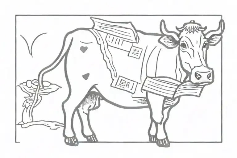 Cow Reading A Newspaper