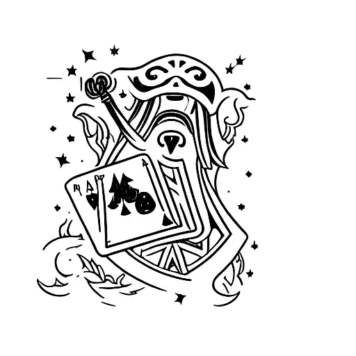 Ab Ace Of Spades Card That Is Formed By A Dog Paw