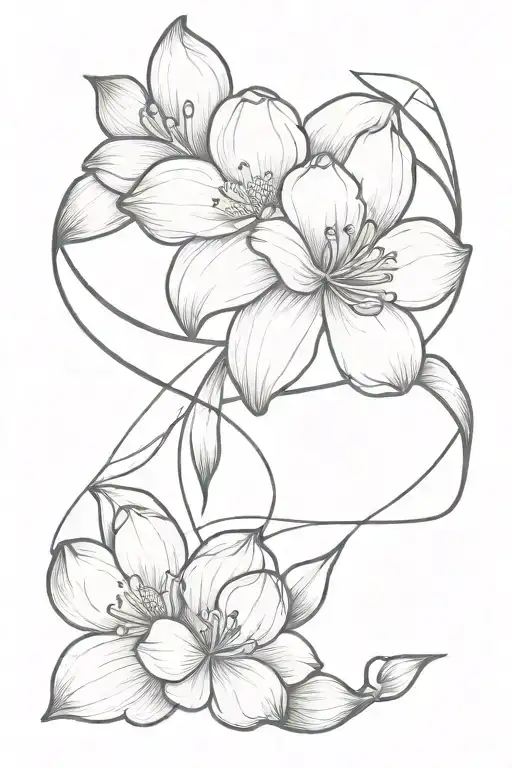 Magnolias And Breast Cancer Ribbon