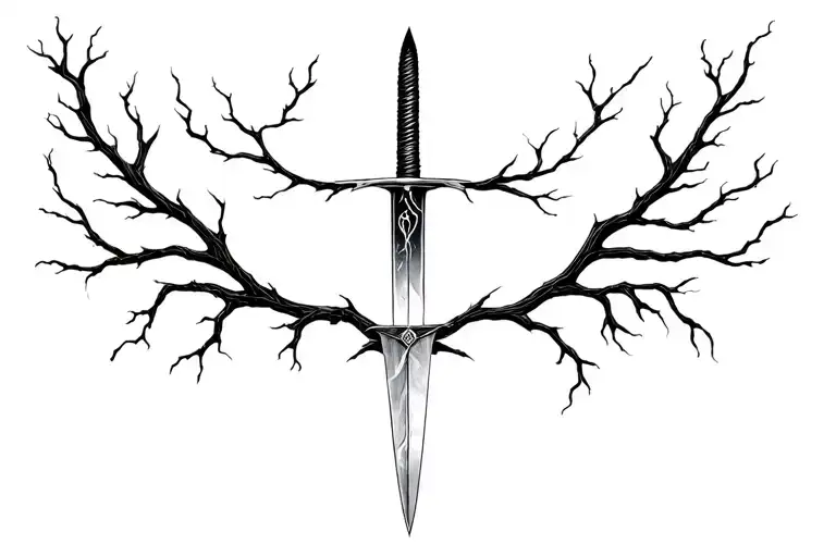 Sword And Tree Roots
