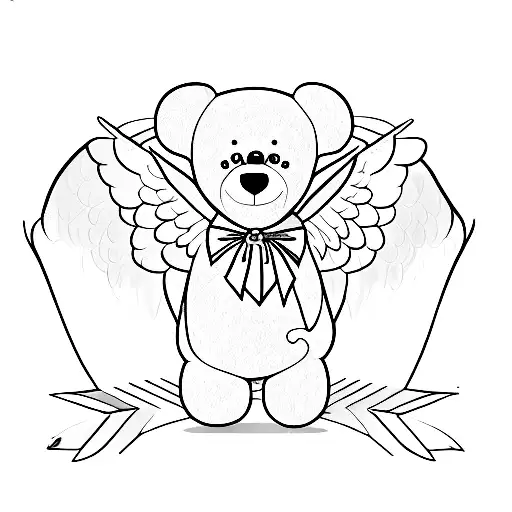A Teddy Bear With Angel Wings