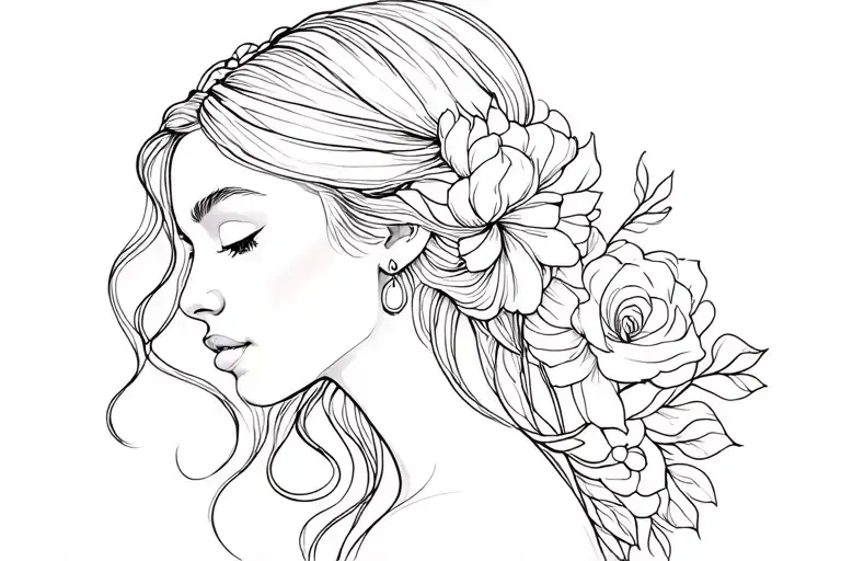 Woman Line Art