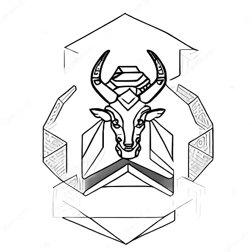 Capricorn Symbol Integrated Into A Cryptocurrency Logo