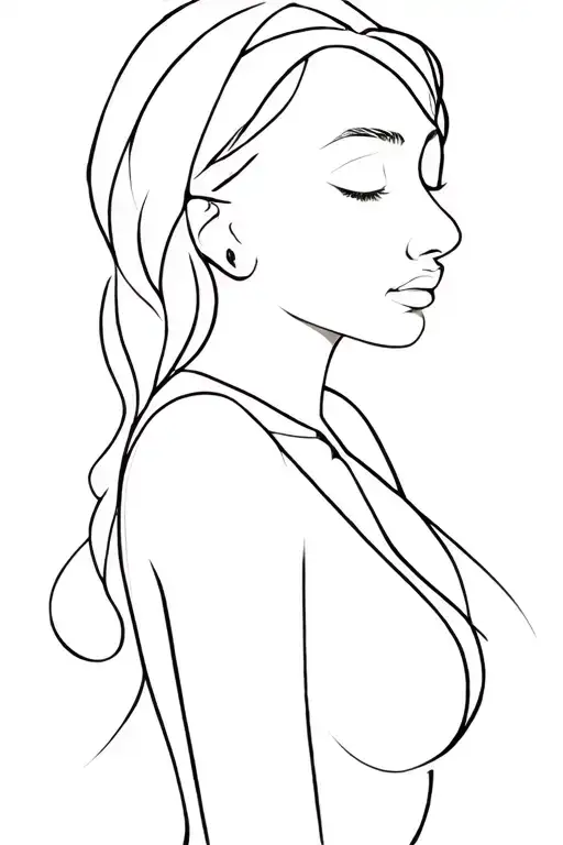 Woman Line Art