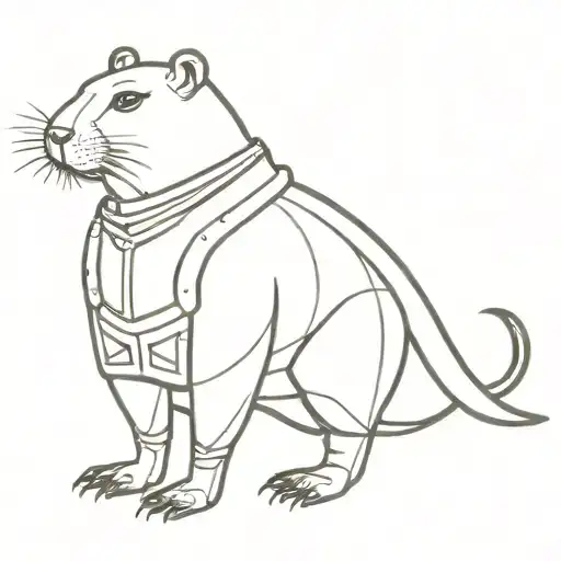 Make A Capybara Warrior With Small And Simple Armor