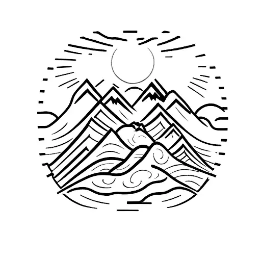 Mountain Landscape With A Cross In The Foreground