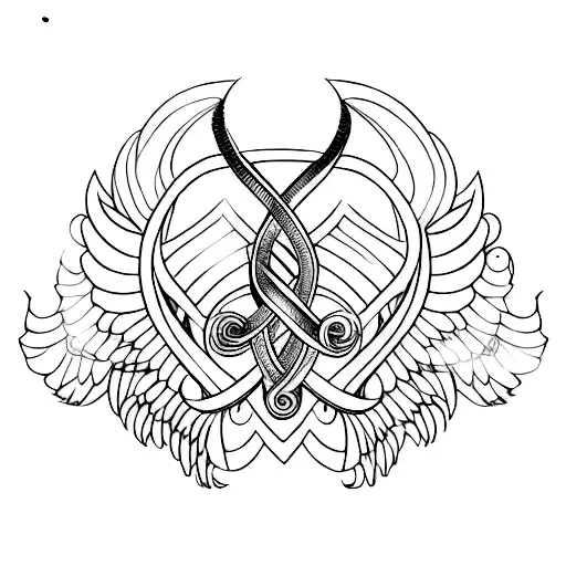 Infinity Symbol With Wings On Both Ends