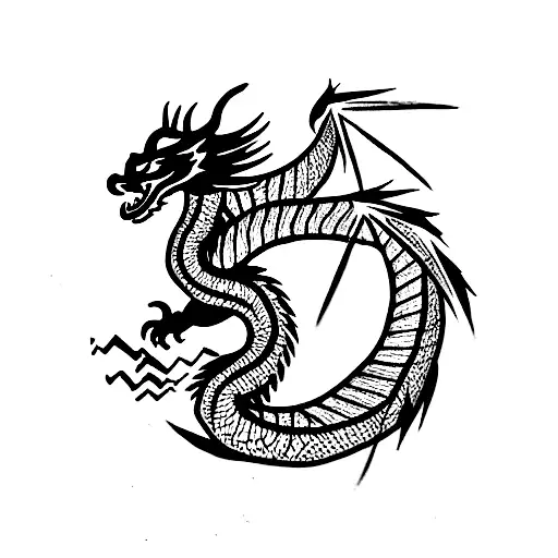 Kintsugi Dragon With Wisteria Flowers