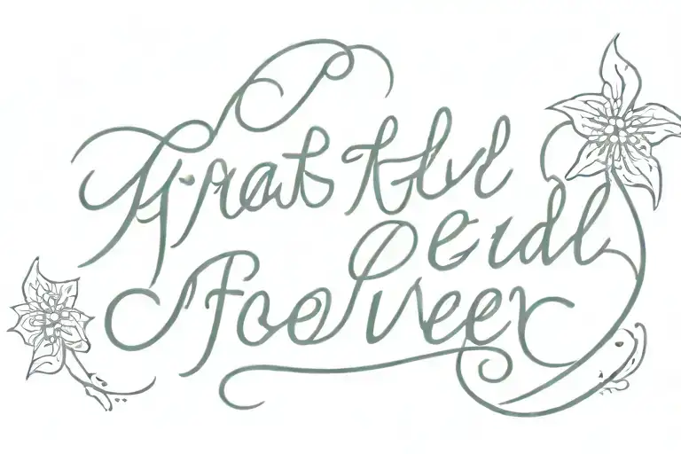 Grateful Forever Written In Script