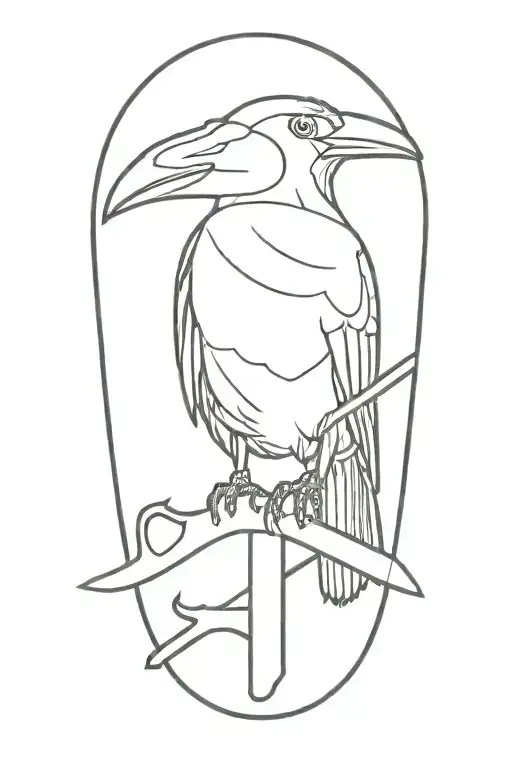 Raven Perched Mechanics Wrench