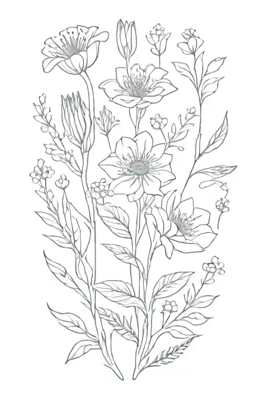 Wildflowers Silverware Intertwined