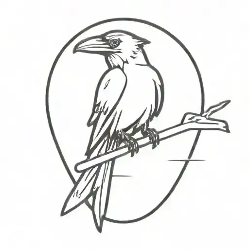 Raven Perched Mechanics Wrench