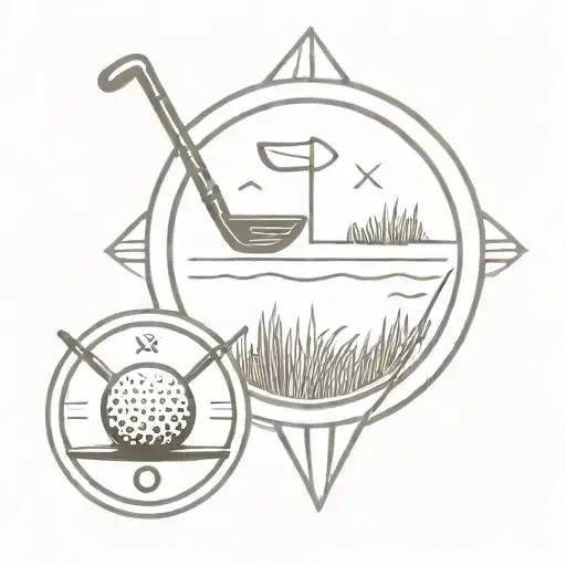 Golf Hole And Golf Club Badge