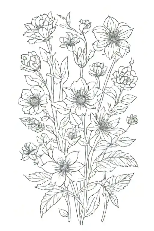 Wildflowers Silverware Intertwined