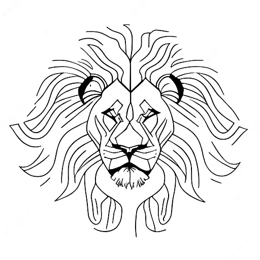 Lion With Electrical Circuits