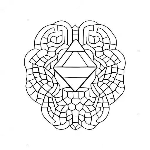 A Dotwork Tattoo Of The Letter 'I' Transformed Into A Sleek And Futuristic Subaru Car