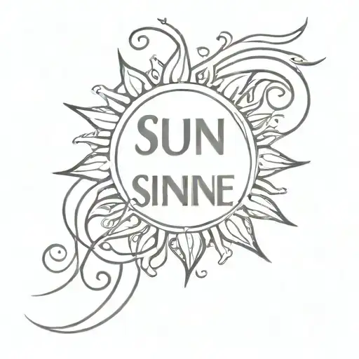 Sun With Word Sunshine