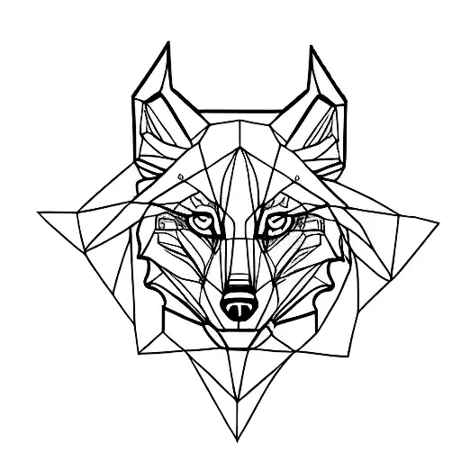 Realistic Wolf Outline