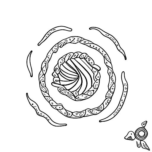 A Pretzel With A Beach Scene Inside It