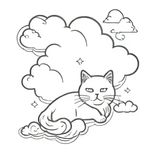 Cloud And Cat Silhouette