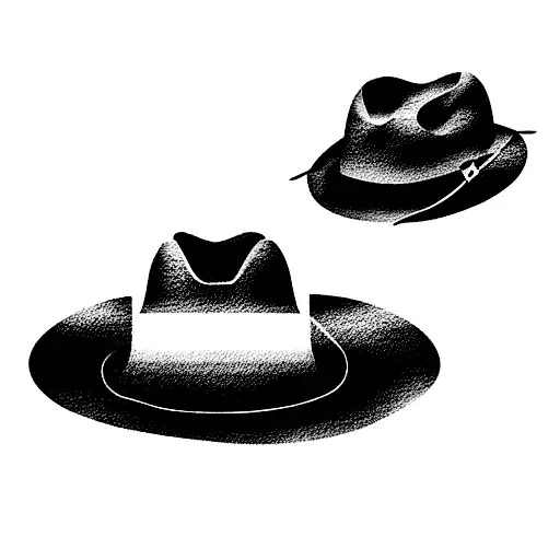 Cowboy Hat Covered By Mountains