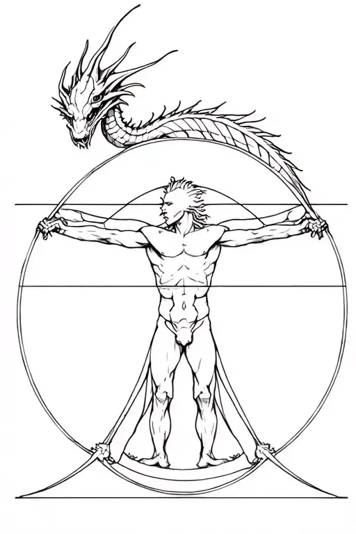 Dragon Vitruvian Man
