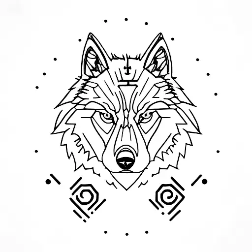 Side Wolf Alpha Symbol
