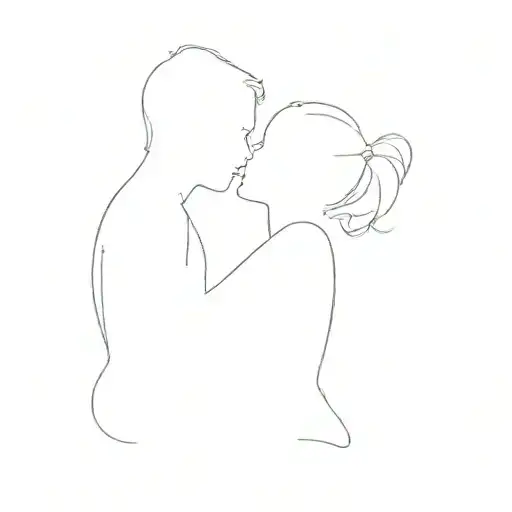 A Couple Kissing In The Dark