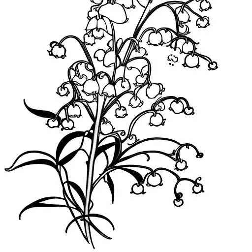 Lily Of The Valley And Hawthorn On The Same Stem