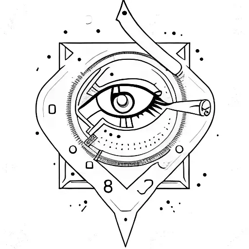 The Number ''56'' With A Sword Going Through It Along With A Crying Eye Inside 6