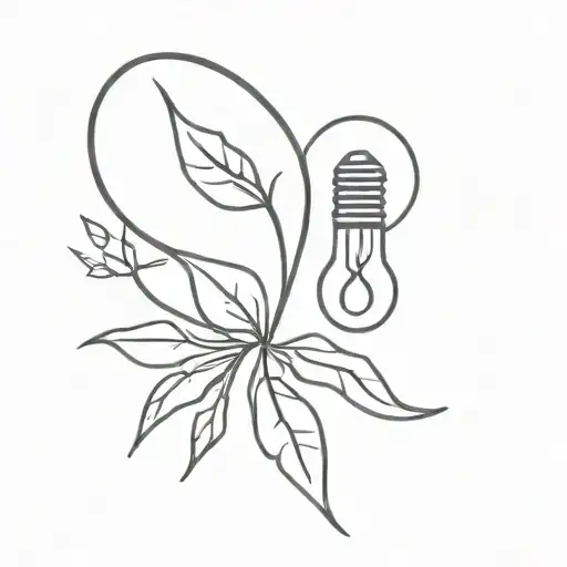 Plant With A Light Bulb