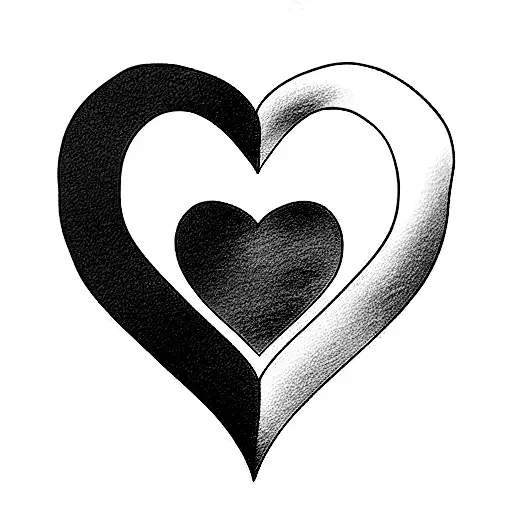 Outline Of A Duck And The Word Love Or A Heart