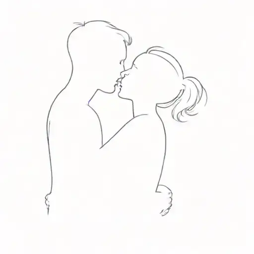 A Couple Kissing In The Dark