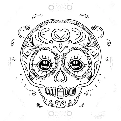 Majora's Mask With Sugar Skull Patterns