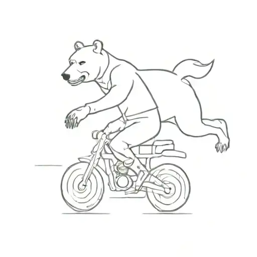 Man On Motor Bike Getting Chased By A Bear