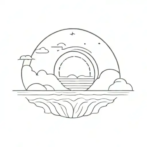 Sunrise Above The Ocean