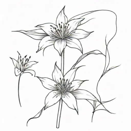 Long Sword With Red Spider Lily Flower