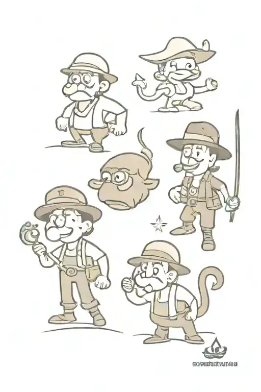 Soviet Cartoon Treasure Island Characters