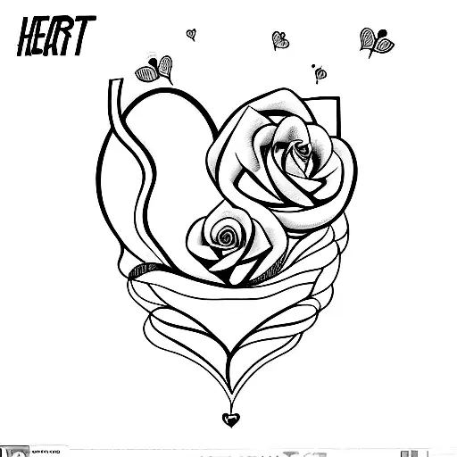 Heart With Years 1952-2023 With Rose And Name Yoly